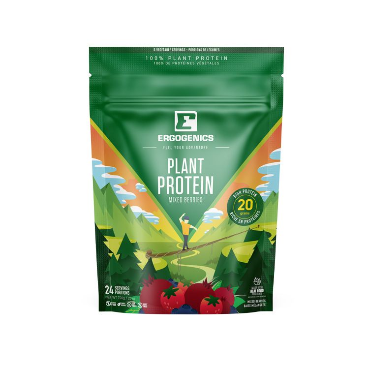 Ergogenics Nutrition, Plant Protein, Mixed Berries, 720g