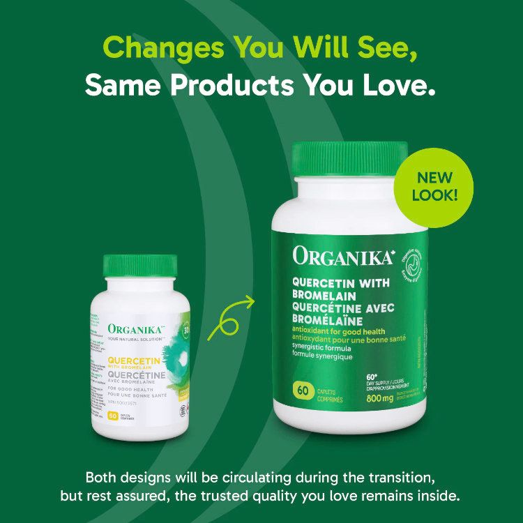 加拿大Organika槲皮素 60粒 又名洋葱素 提升免疫预防病毒感染 清肺润肺止咳祛痰