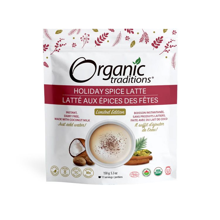 Organic Traditions, Limited Edition Holiday Spice Latte, 150g