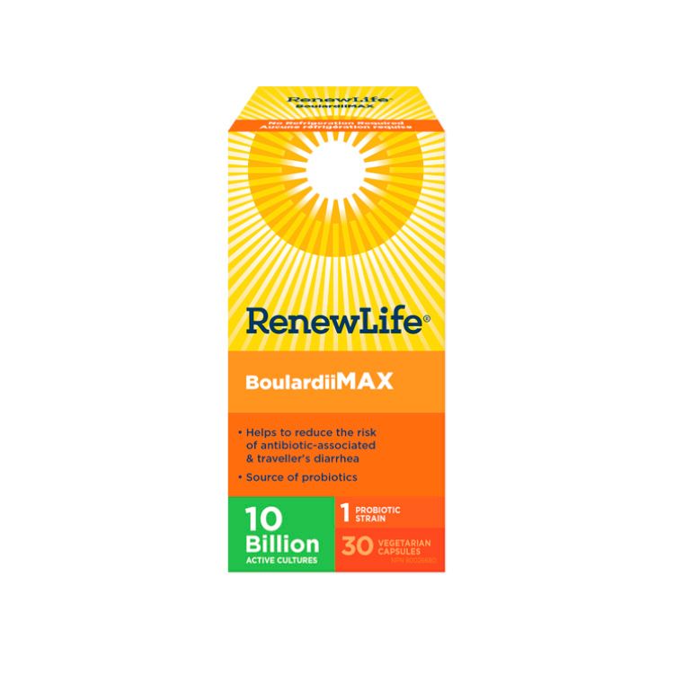 Renew Life, Ultimate Flora, Boulardii Max, Travel Support Probiotic, 10 Billion Active Cultures, 30 Vegetarian Capsules
