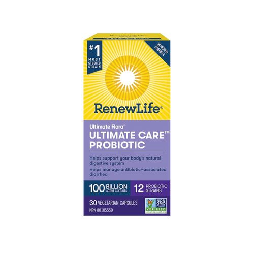 Renew Life, Ultimate Flora, Ultimate Care, 100 Billion Active Cultures, 30 Vegetarian Capsules