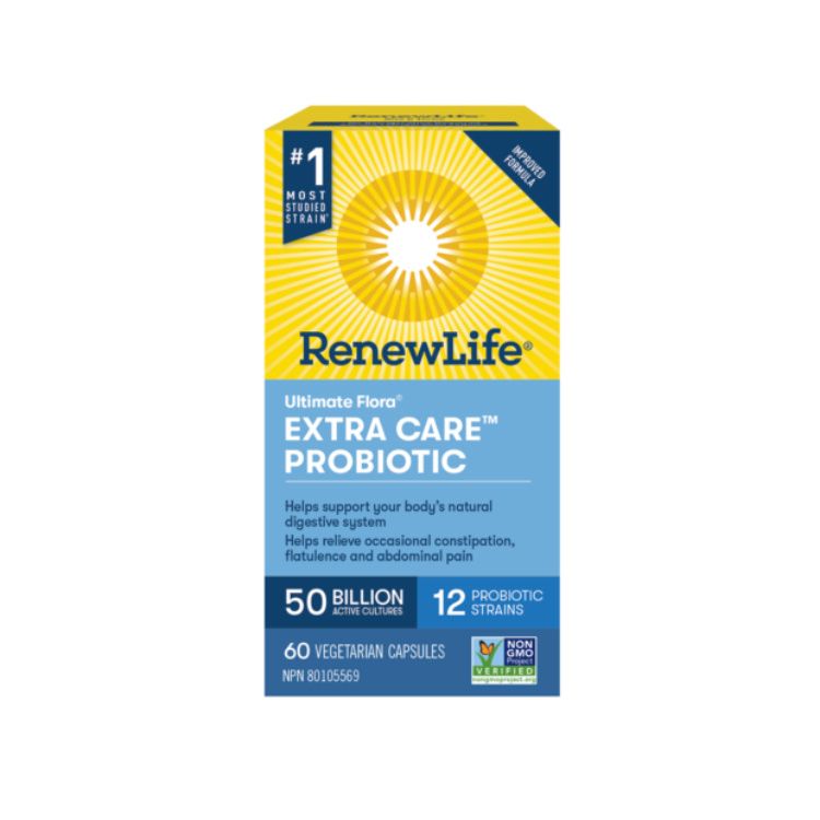 Renew Life, Ultimate Flora, Extra Care, 50 Billion Active Cultures, 60 Vegetarian Capsules