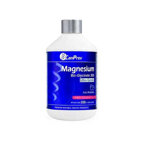 CanPrev, Magnesium Bis-Glycinate, 300 Ultra Gentle Liquid - Juicy Blueberry, 500ml