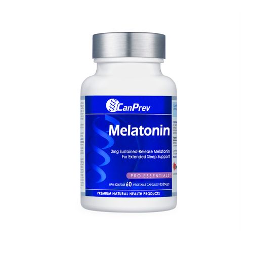 CanPrev, Melatonin 3mg Sustained-Release, 60 Vegetable Capsule