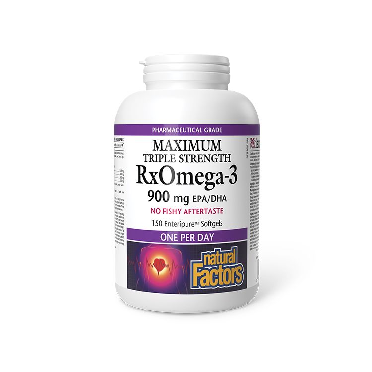 Natural Factors, RxOmega-3 Triple Strength, 900 mg, 150 Softgels