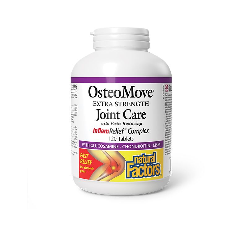 加拿大Natural Factors OsteoMove 强效关节宝 120粒 缓解关节疼痛 含有骨胶原玻尿酸成分