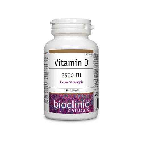 Bioclinic Naturals, Vitamin D3, 2500 IU, 180 Softgels