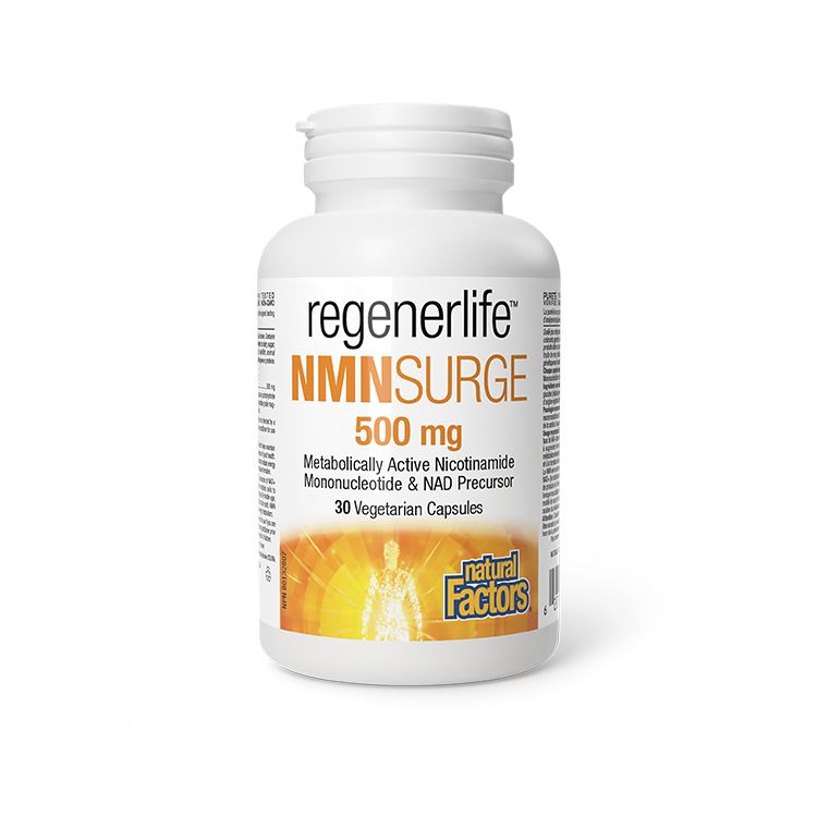 Natural Factors, regenerLife, NMNSurge, 500mg, 30 VCaps