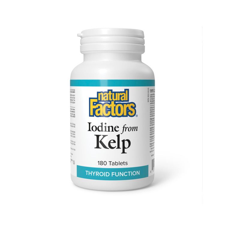 Natural Factors, Iodine from Kelp, 750mcg, 180 Tablets