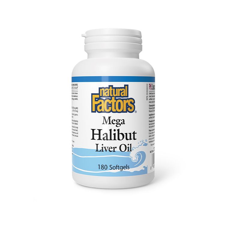 Natural Factors,  Mega Halibut Liver Oil, 180 Softgels