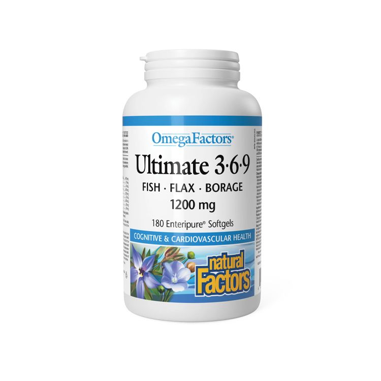 Natural Factors, OmegaFactors Ultimate 3-6-9 1200mg, 180 Softgels