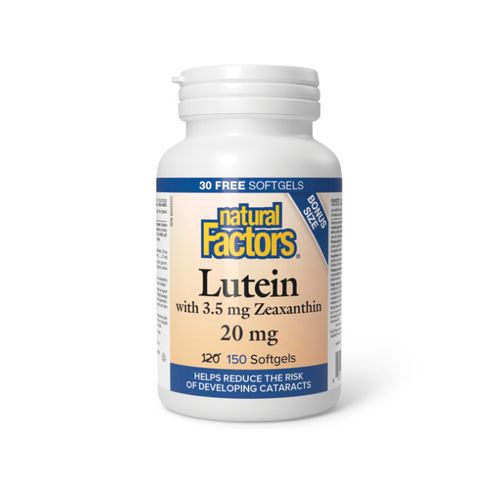 加拿大Natural Factors叶黄素胶囊 20毫克/150粒特惠装 延续年龄相关黄斑变性及白内障