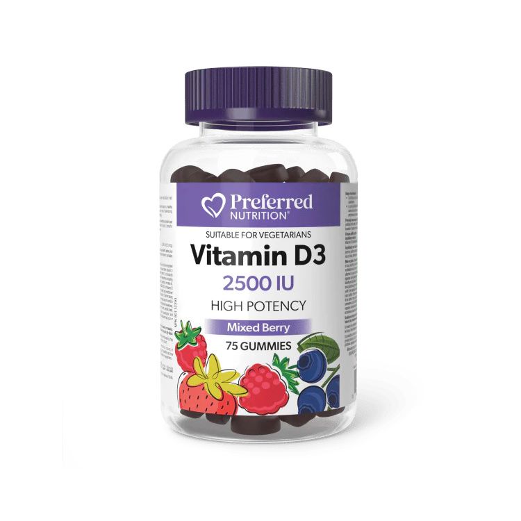 Preferred Nutrition, Vitamin D3, 2500 IU, 60 Gummies