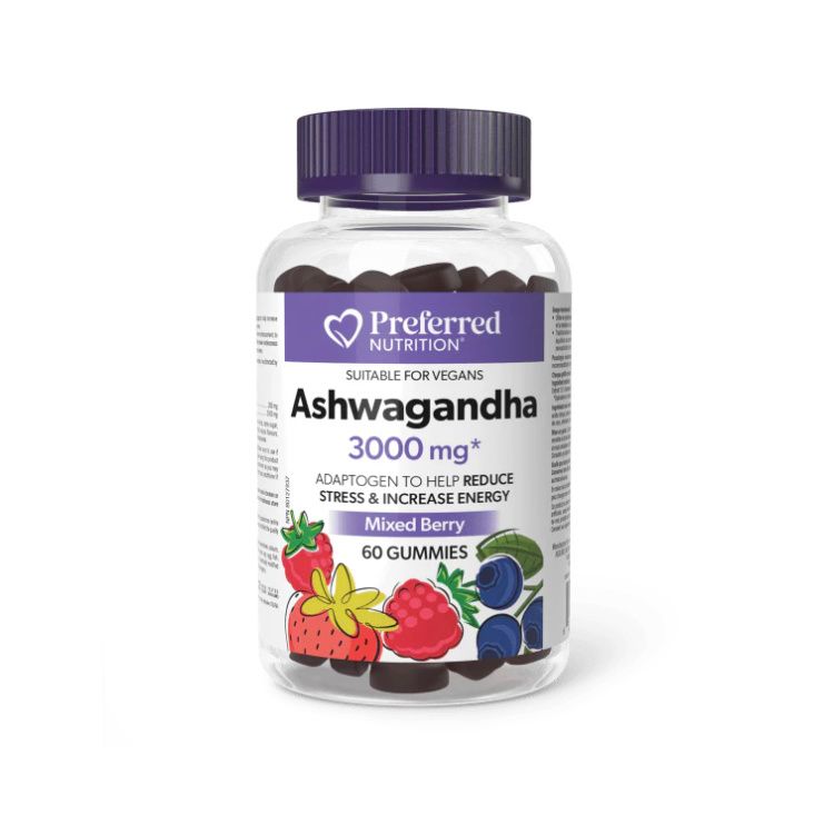 Preferred Nutrition, Ashwagandha, 3000mg, 60 Gummies