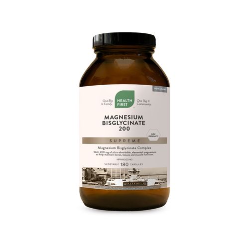 Health First, Magnesium BisGlycinate Supreme, 180 Vegetable Capsules
