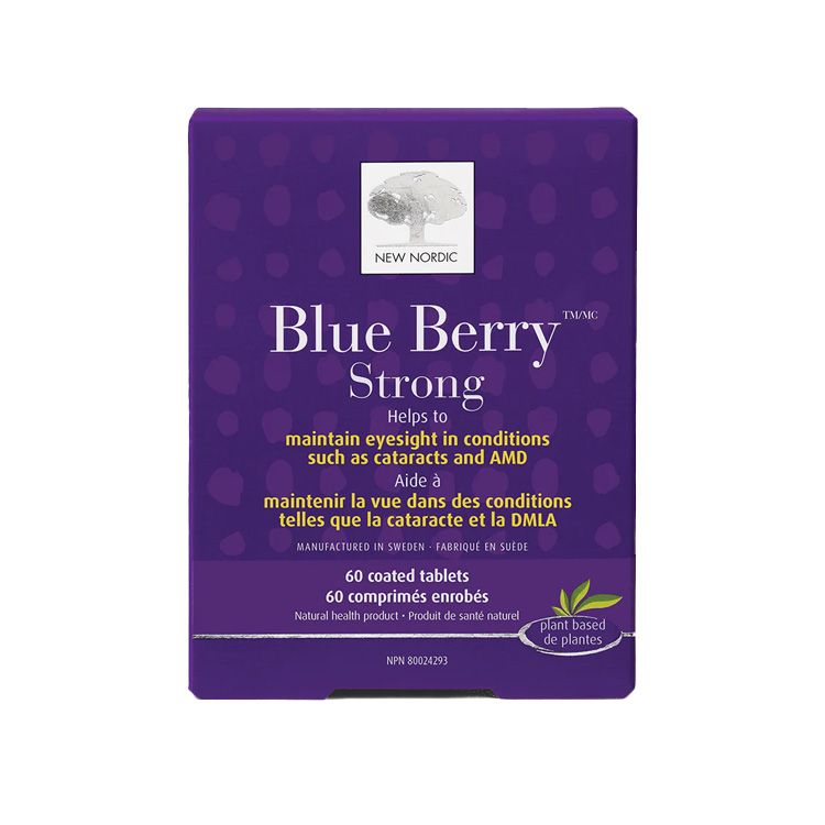 New Nordic, Blue Berry Strong, 60 Tabs