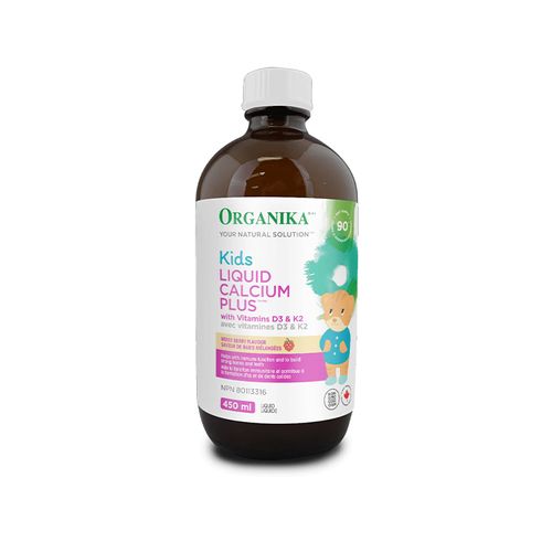 加拿大Organika儿童液体钙 450ml 补足钙镁锌D3K2 维护骨骼牙齿健康 1岁以上即可服用