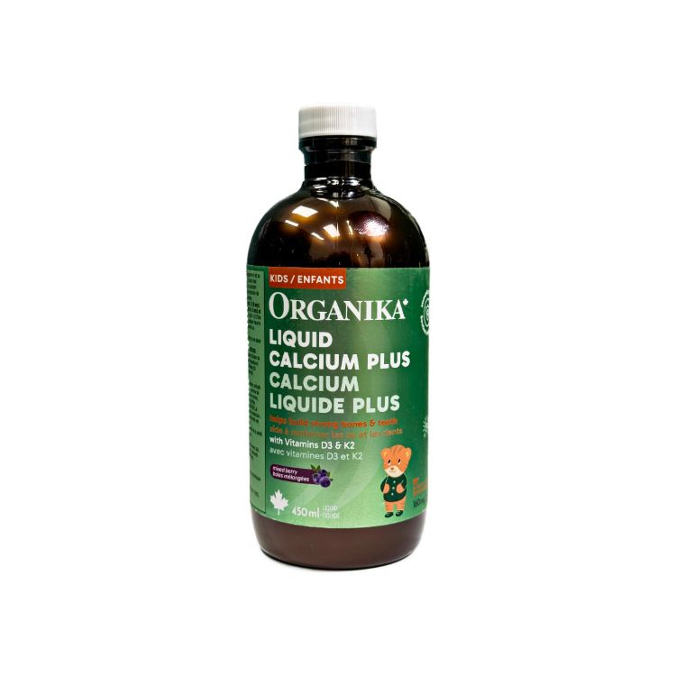 加拿大Organika儿童液体钙 450ml 补足钙镁锌D3K2 维护骨骼牙齿健康 1岁以上即可服用