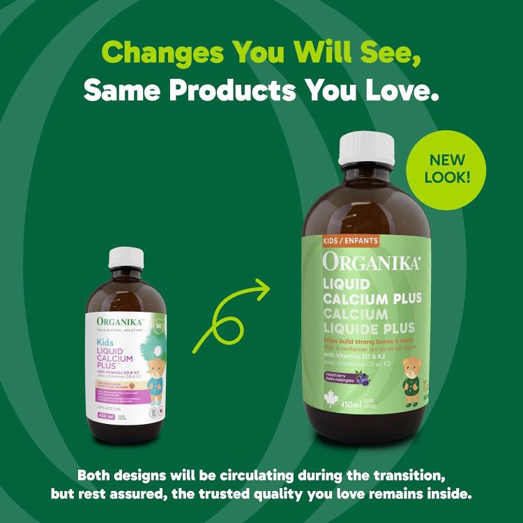 Organika, Kids Liquid Calcium Plus with Vitamins D3 & K2, 450ml - Organika | Lifeplus Natural Health