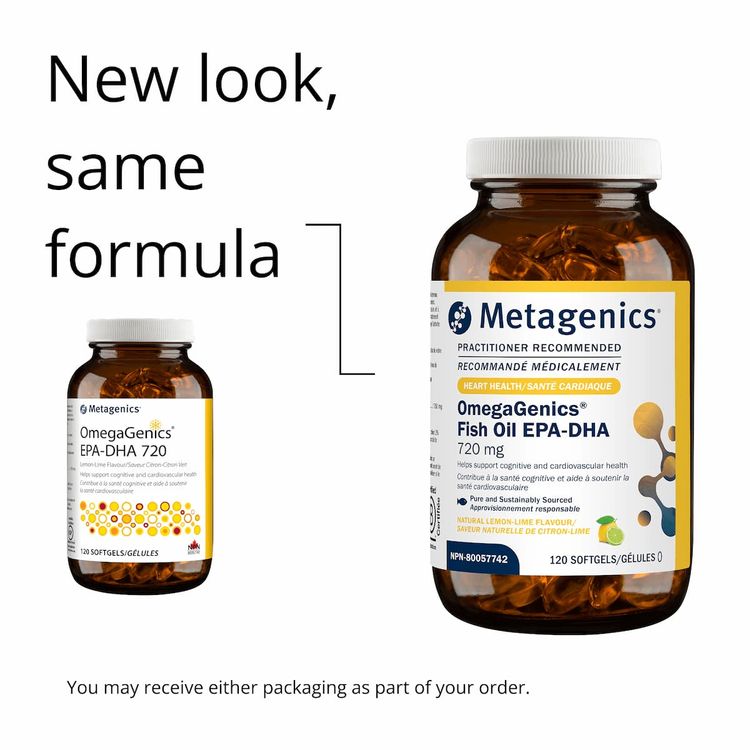 美国Metagenics精纯鱼油 120粒 每粒含720毫克EPA/DHA 降低甘油三脂 维护大脑及认知健康