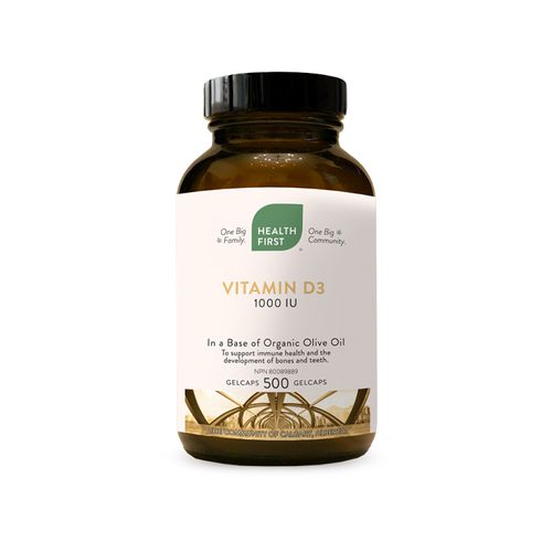 Health First, Vitamin D3, 500 Gelcaps