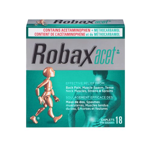 美国Robaxacet 18粒/常规版 缓解腰痛、背痛、颈部僵硬、扭伤及拉伤等肌肉疼痛