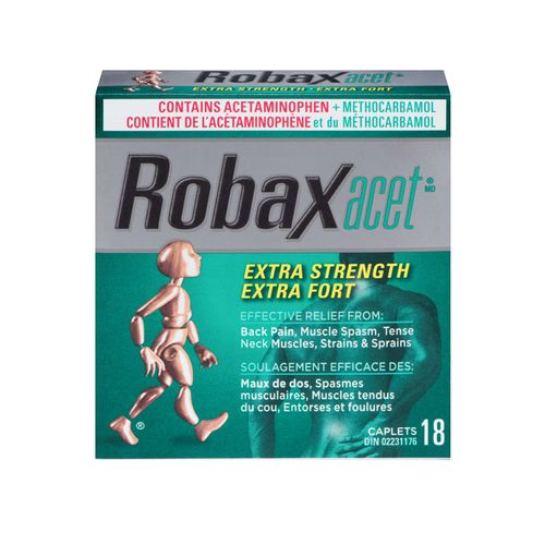 美国Robaxacet 18粒/强效版 缓解腰痛、背痛、颈部僵硬、扭伤及拉伤等肌肉疼痛