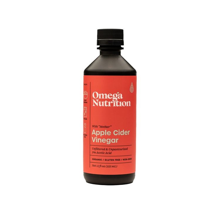 Omega Nutrition, Organic  Apple Cider Vinegar, with “Mother” 5% Acetic Acid, 355ml