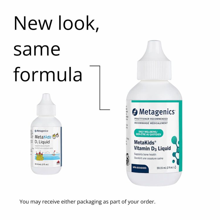 美国Metagenics 儿童维生素D3滴剂 2盎司/超大容量 清新薄荷味 每滴1000IU剂量 支持骨骼发育及抵抗力