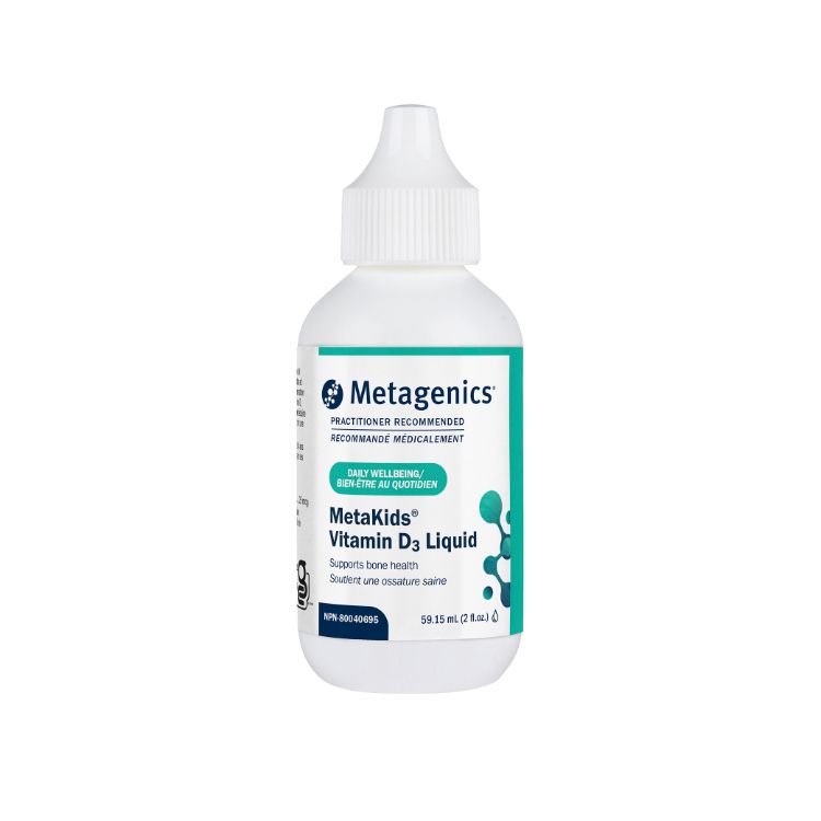 美国Metagenics 儿童维生素D3滴剂 2盎司/超大容量 清新薄荷味 每滴1000IU剂量 支持骨骼发育及抵抗力