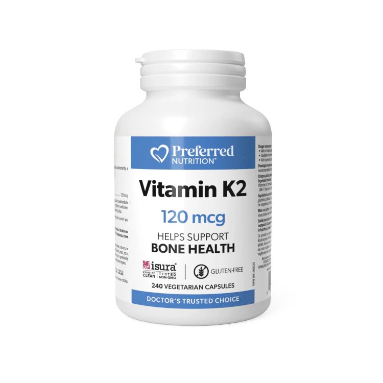 Preferred Nutrition, Vitamin K2, 120 mcg, 240 Capsules