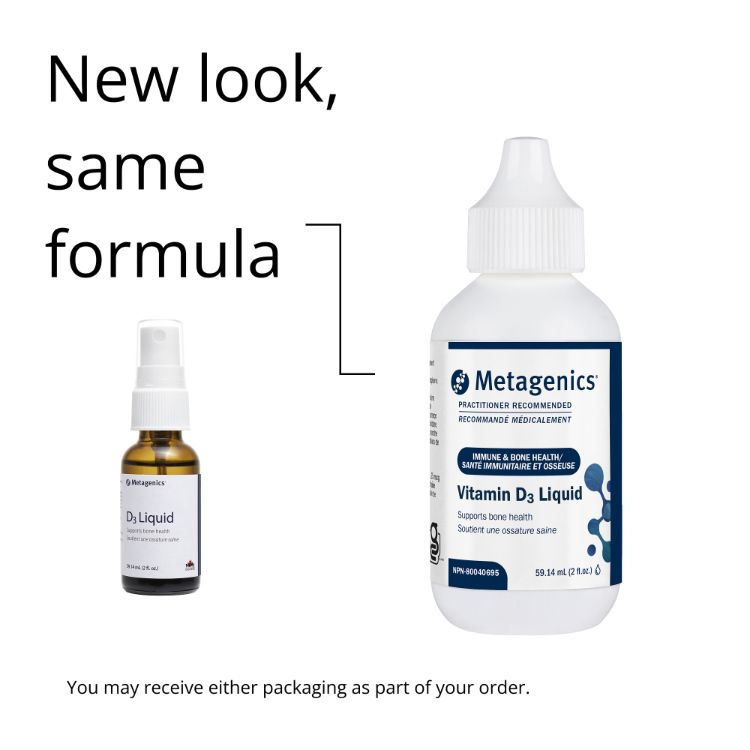 美国Metagenics 维生素D3滴剂 2盎司/超大容量 清新薄荷味 每滴1000IU剂量 维护骨骼健康及抵抗力