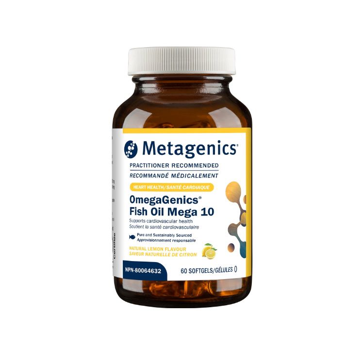 美国Metagenics Mega 10®高纯度复合鱼油 60粒 富含欧米伽3+7 双重脂肪酸组合 支持心血管与免疫系统