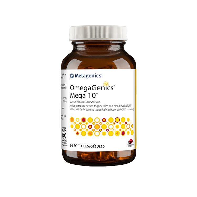 美国Metagenics Mega 10®高纯度复合鱼油 60粒 富含欧米伽3+7 双重脂肪酸组合 支持心血管与免疫系统