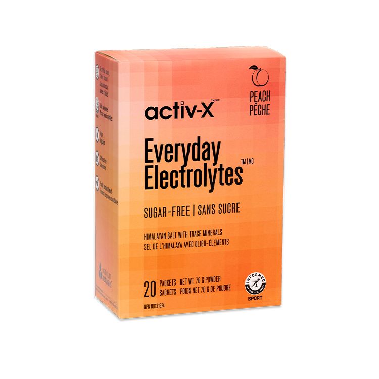 Platinum Naturals, activ-X™ Everyday Electrolytes™ Peach Flavour, 20 Packets