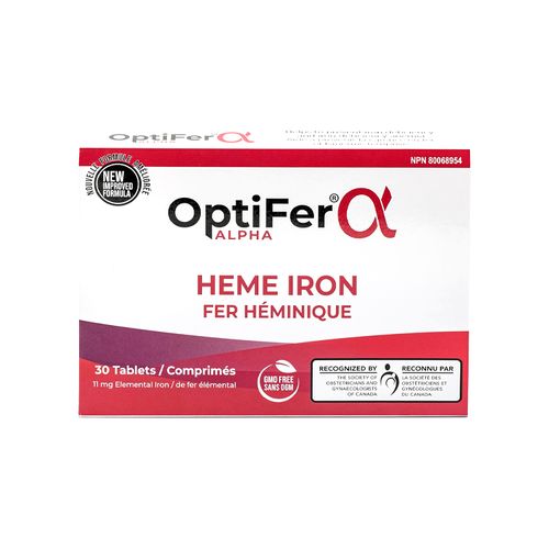 OptiFer Alpha, Heme Iron, 30 Tablets