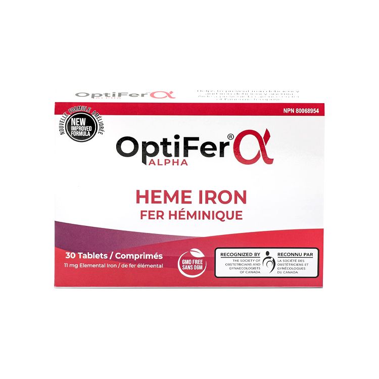 OptiFer Alpha, Heme Iron, 30 Tablets