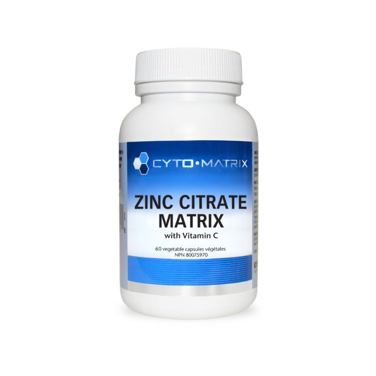 Cyto-Matrix, Zinc Citrate, with Vitamin C, 50mg, 60 Vegetable Capsules