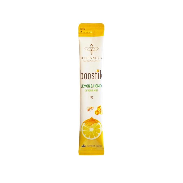 BeeFamily, Lemon Honey Boostik, 10 Sticks