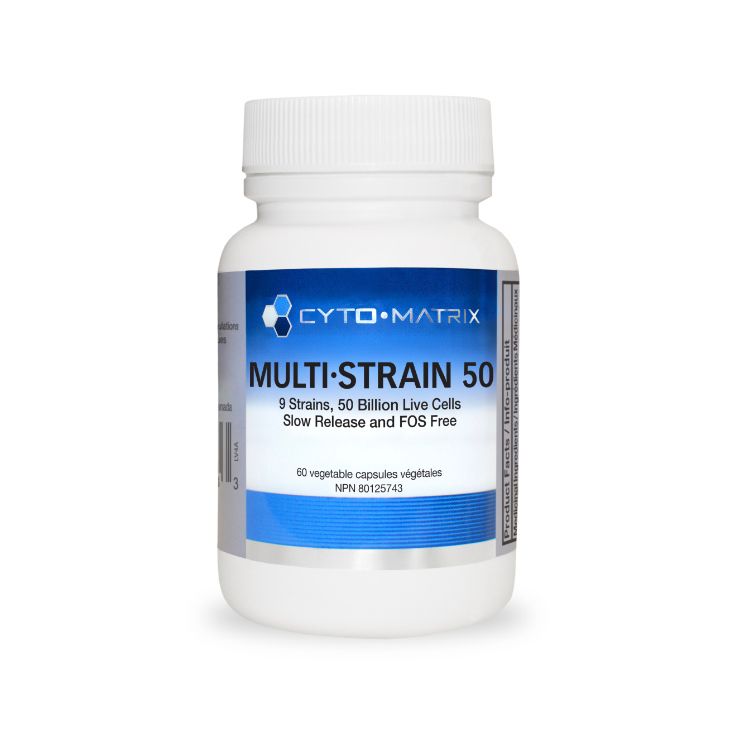 加拿大Cyto-Matrix强力多菌株益生菌胶囊 500亿/60粒 精选9种菌株 不含FOS低敏配方 延迟释放技术 超敏感肠胃人群适用