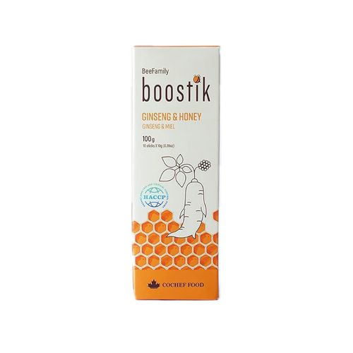 BeeFamily, Ginseng Honey Boostik, 10 Sticks