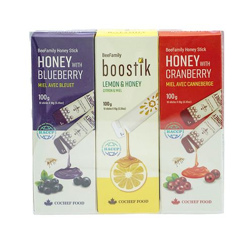 BeeFamily, Variety Honey Stick, 10 Sticks x 3