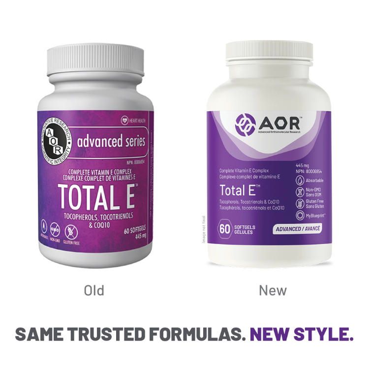 Buy AOR, Total E, Complete Vitamin E Complex, 445mg, 60 Softgels for