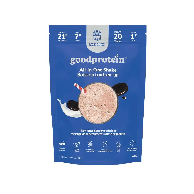 Good Protein, Vegan All-in-One Shake, Cookies Cream, 440g