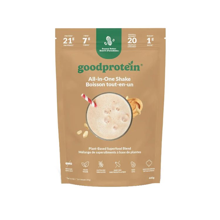 Good Protein, Vegan All-in-One Shake, Peanut Butter, 440g
