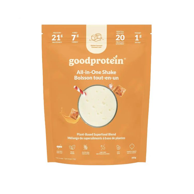 Good Protein, Vegan All-in-One Shake, Salted Caramel, 880g