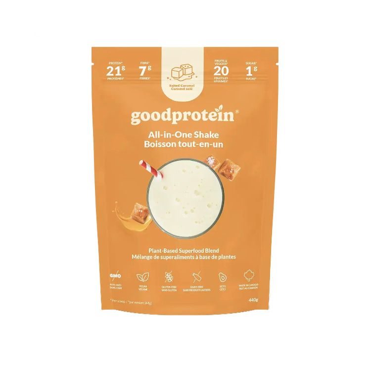 Good Protein, Vegan All-in-One Shake, Salted Caramel, 440g