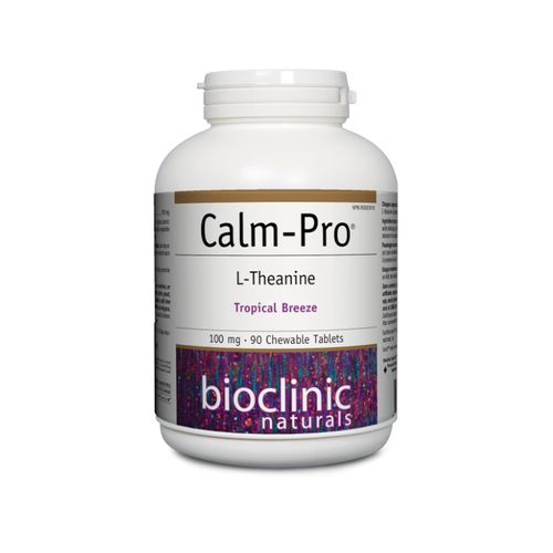 Bioclinic Naturals, Calm-Pro, Suntheanine® L-Theanine, 100mg, 90 Chewable Tablets