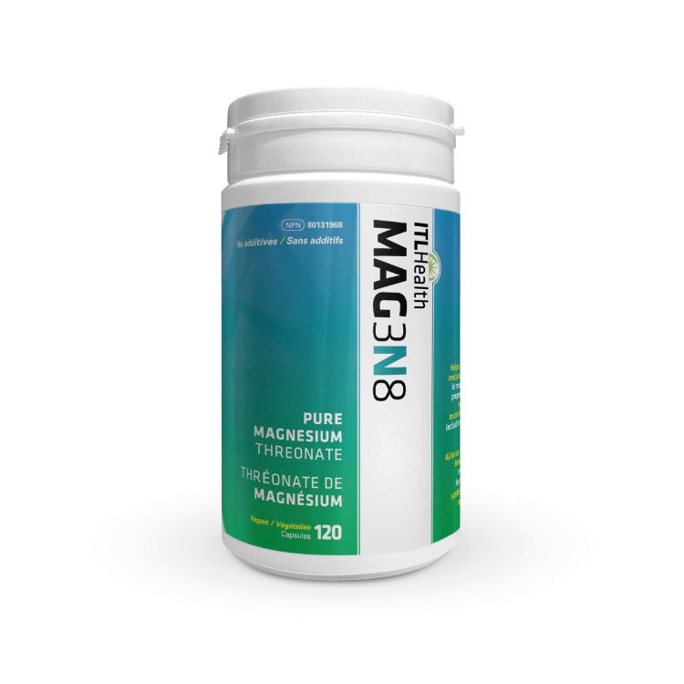 ITL Health, MAG3N8, Pure Magnesium L-Threonate, 120 Capsules