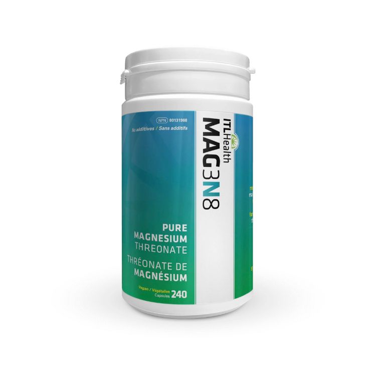 ITL Health, MAG3N8, Pure Magnesium L-Threonate, 240 Capsules